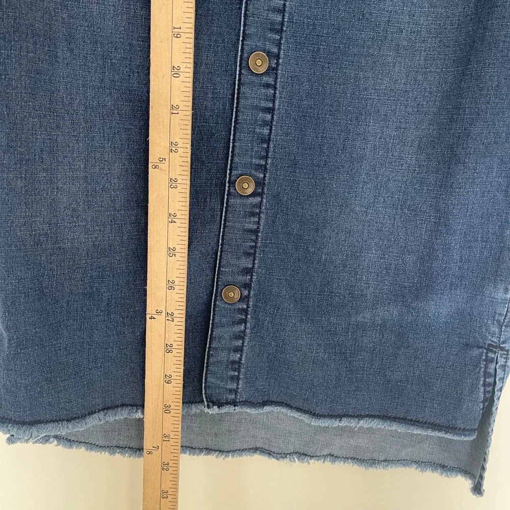 Hudson Long Sleeve Denim Girls' Button Snap Dress Girls‎ Size XL Dark Wash